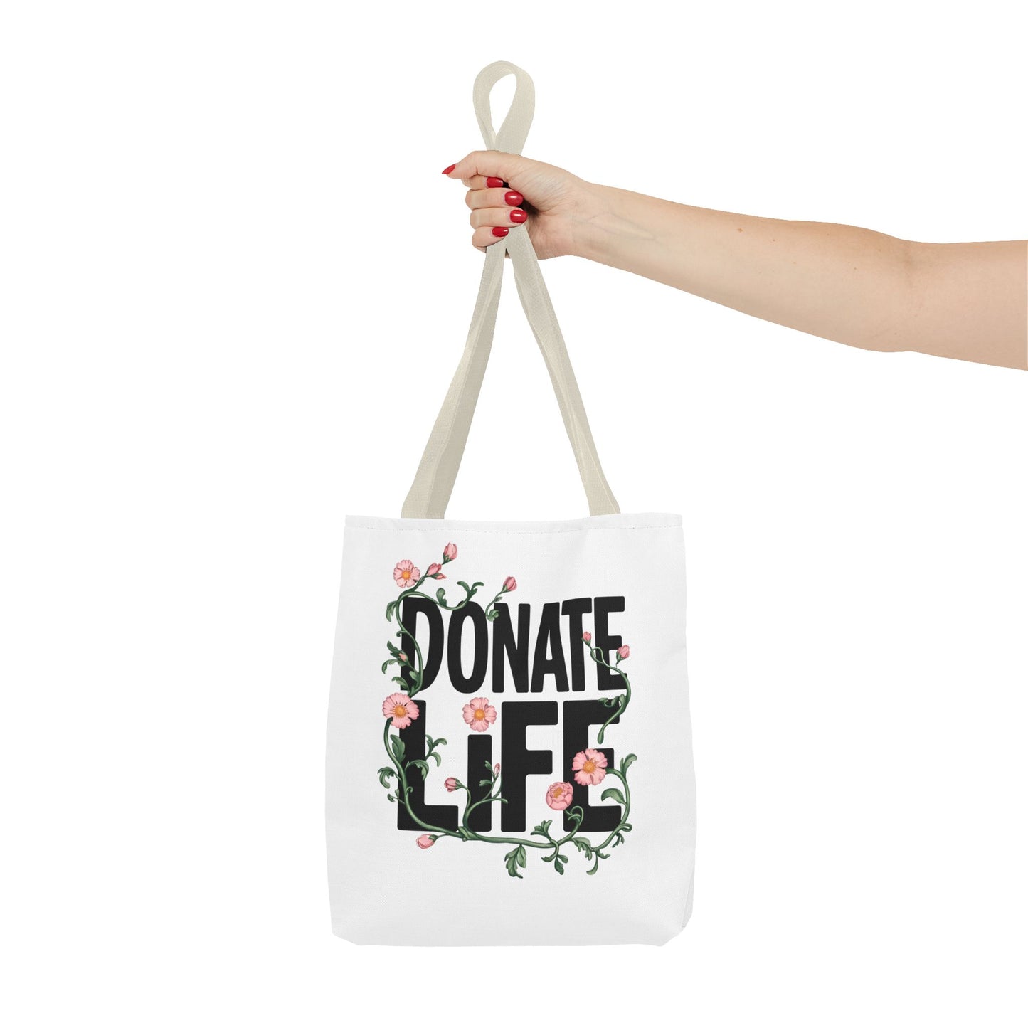 Floral Donate Life Tote Bag