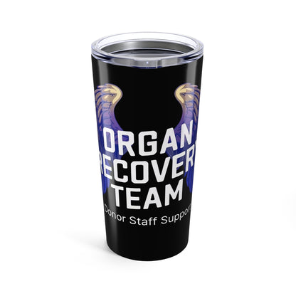Organ Recovery Team Support with Angel Wings, 20oz Insulated Stainless Steel Tumbler, Travel Mug