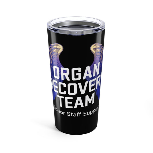 Organ Recovery Team Support with Angel Wings, 20oz Insulated Stainless Steel Tumbler, Travel Mug