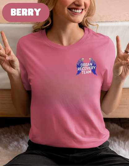 Organ Recovery Team T Shirt, Angel Wings