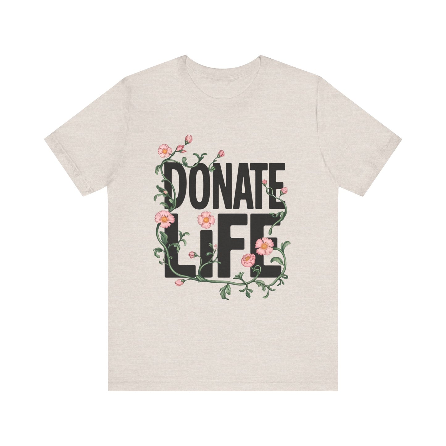 Floral Donate Life Shirt, Organ Donation T Shirt