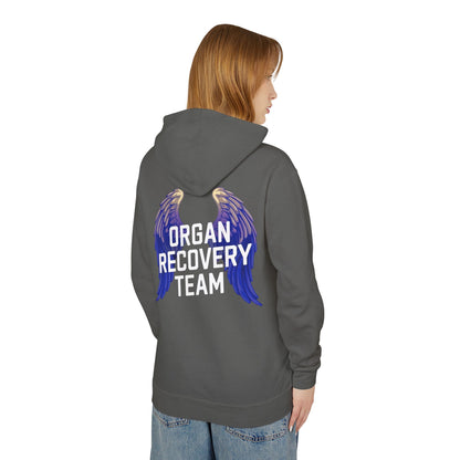 Organ Recovery Team Comfort Colors Hoodie Sweatshirt, Angel Wings