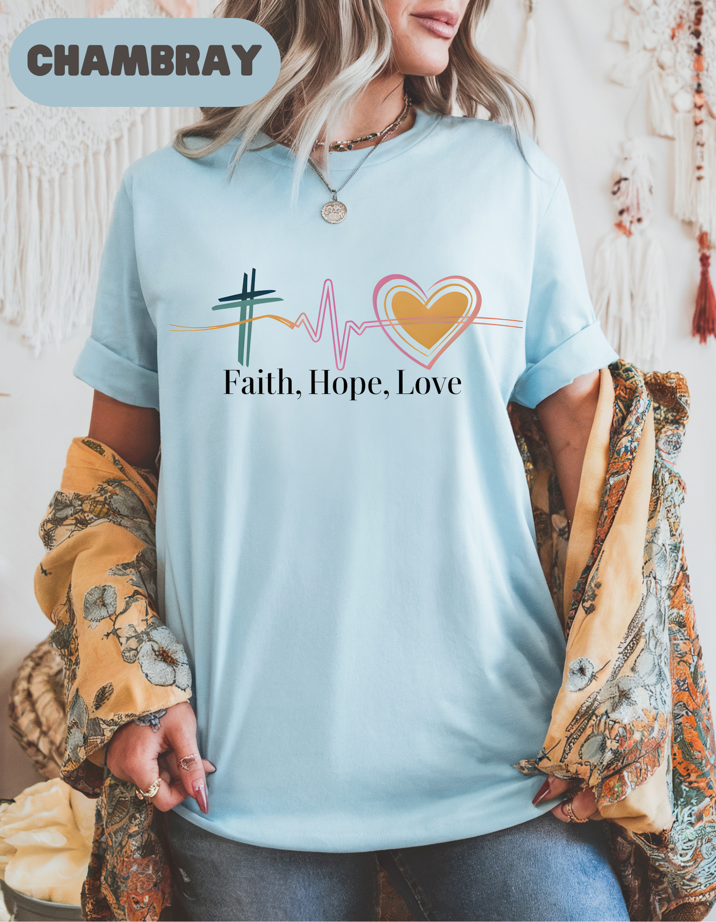 Faith Hope Love, Inspirational T Shirt