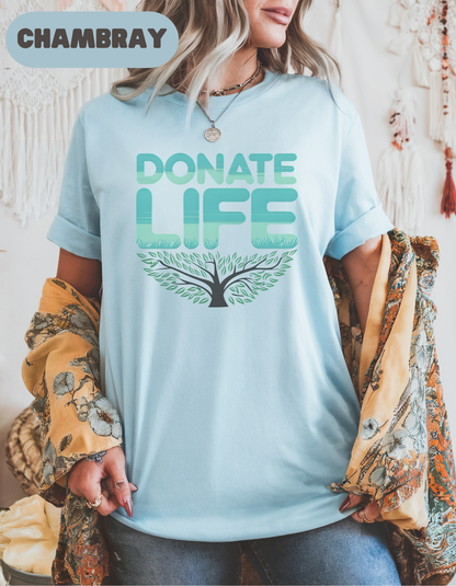 Donate Life Comfort Colors T shirt, Organ Donation, Organ Transplant, Support Organ Donation, Kidney Donor, Liver Donor, Warrior, Transplant Surivivor