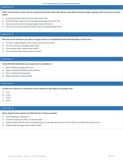 Donation Process Support - 50 CPTC Exam Practice Questions (July 2026 Edition)