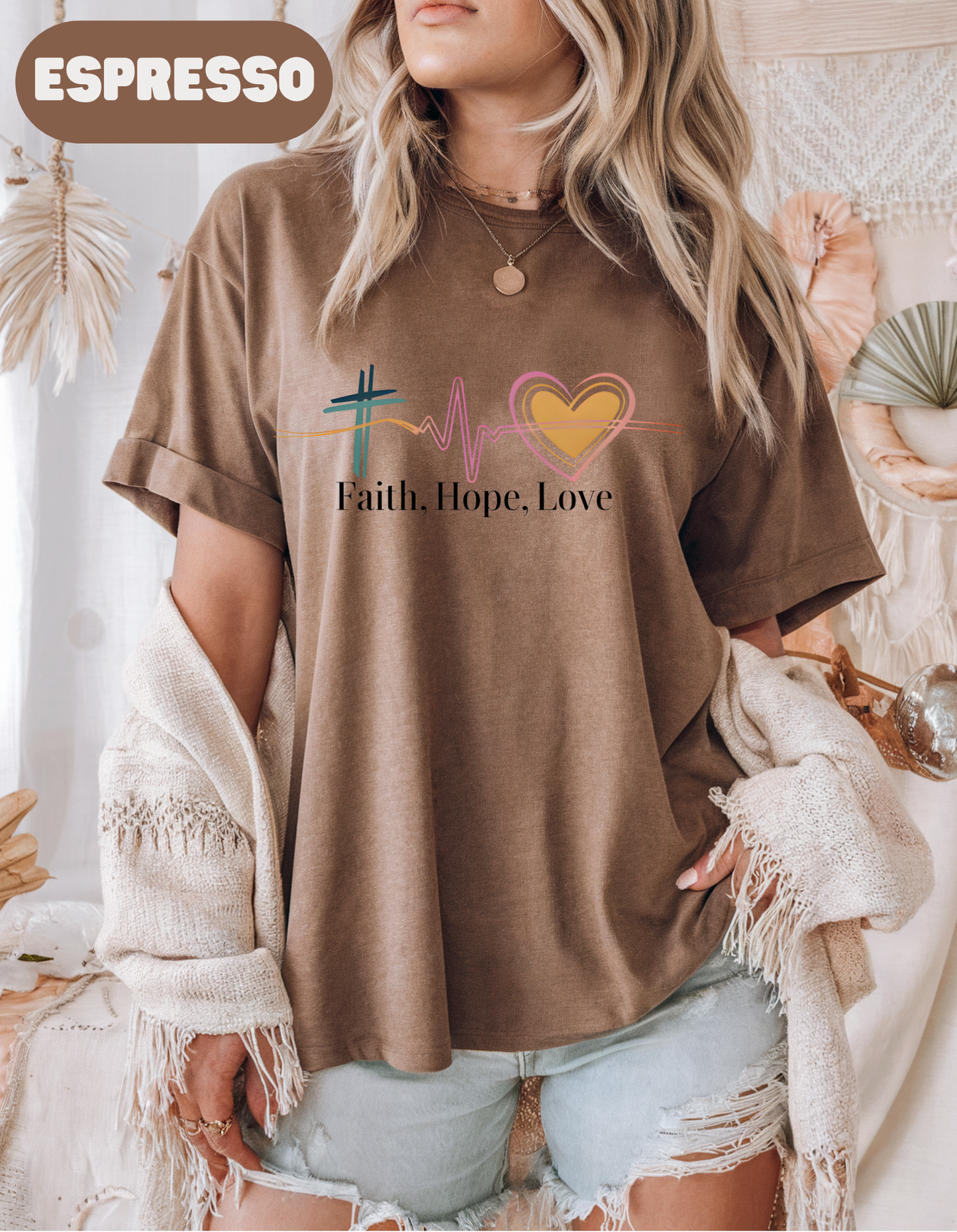 Faith Hope Love, Inspirational T Shirt