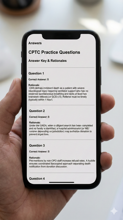 50 CPTC Practice Questions: Donor Identification & Referral (2026 Edition) - Instant Download!