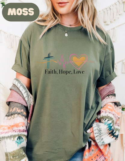 Faith Hope Love, Inspirational T Shirt