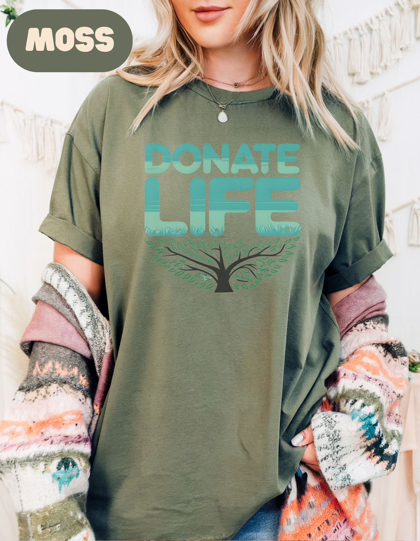 Donate Life Comfort Colors T shirt, Organ Donation, Organ Transplant, Support Organ Donation, Kidney Donor, Liver Donor, Warrior, Transplant Surivivor