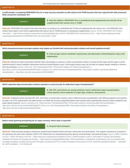 Organ Recovery & Preservation - 50 CPTC Exam Questions (July 2026 Edition)