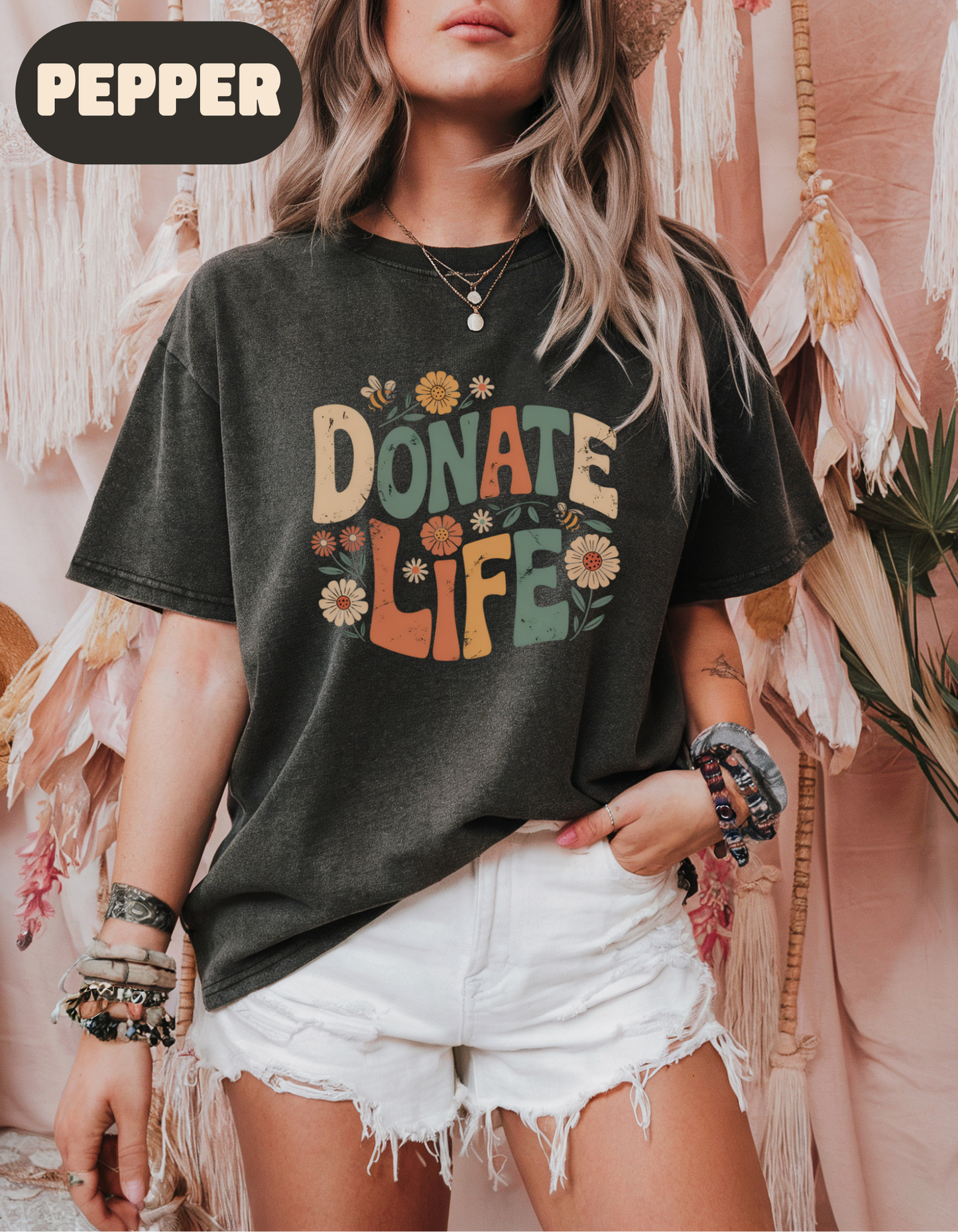 Boho Donate Life Shirt, Organ Donation Shirt, Organ Donor, Organ Transplant, Heart, Liver, Kidney, Lung, Eye, Living Donor, Gift For Nurse