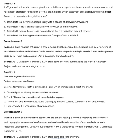 Donor Identification & Referral - 50 CPTC Practice Questions (July 2026 Edition)
