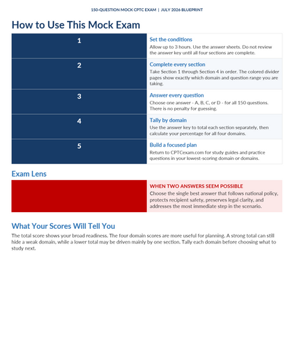 Mock CPTC Exam - 150 CPTC Exam Practice Questions (July 2026 Edition)