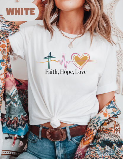 Faith Hope Love, Inspirational T Shirt