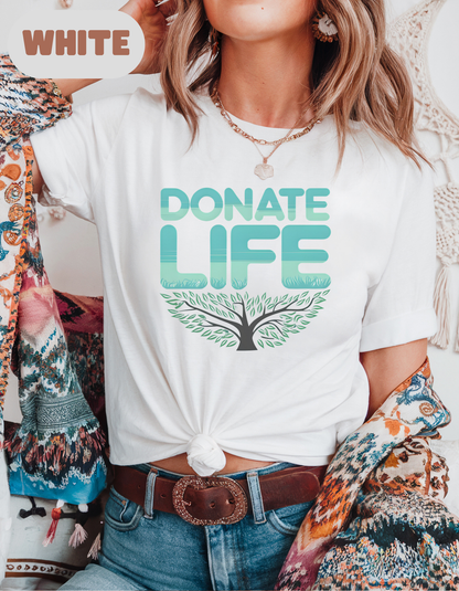 Donate Life Comfort Colors T shirt, Organ Donation, Organ Transplant, Support Organ Donation, Kidney Donor, Liver Donor, Warrior, Transplant Surivivor