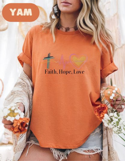 Faith Hope Love, Inspirational T Shirt