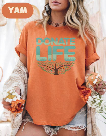 Donate Life Comfort Colors T shirt, Organ Donation, Organ Transplant, Support Organ Donation, Kidney Donor, Liver Donor, Warrior, Transplant Surivivor