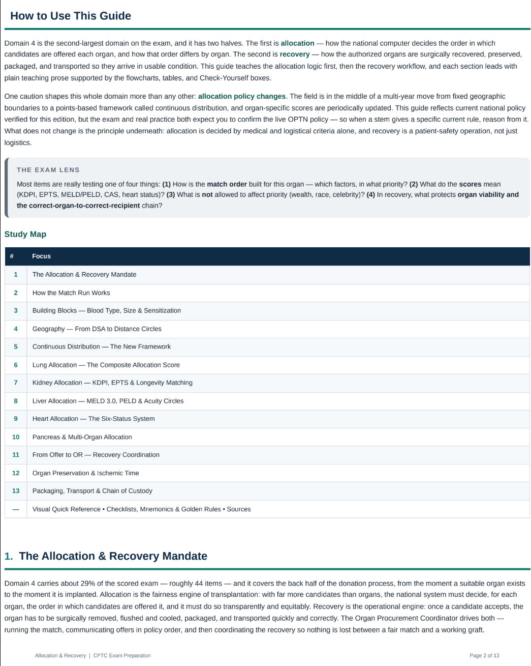 Organ Recovery & Preservation Study Guide (2026 Edition)