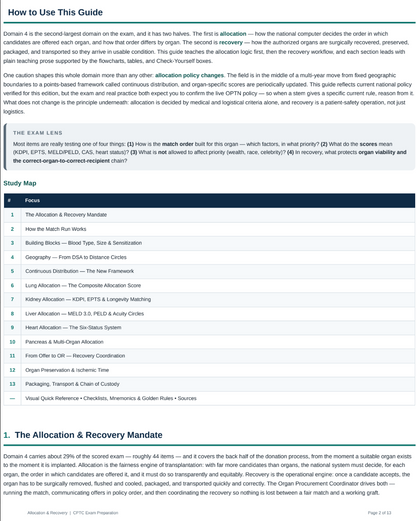 Organ Recovery & Preservation Study Guide (2026 Edition)