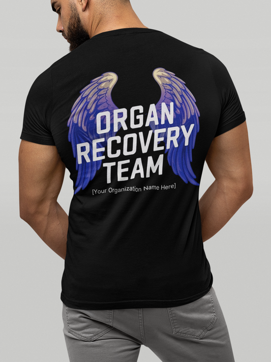 Personalized Organ Recovery Team T Shirt, Angel Wings