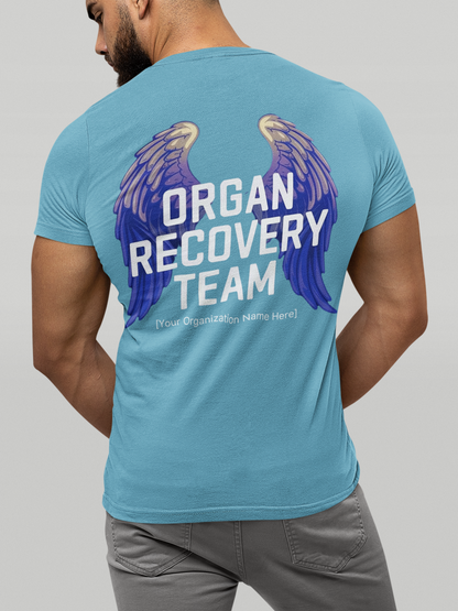 Personalized Organ Recovery Team T Shirt, Angel Wings