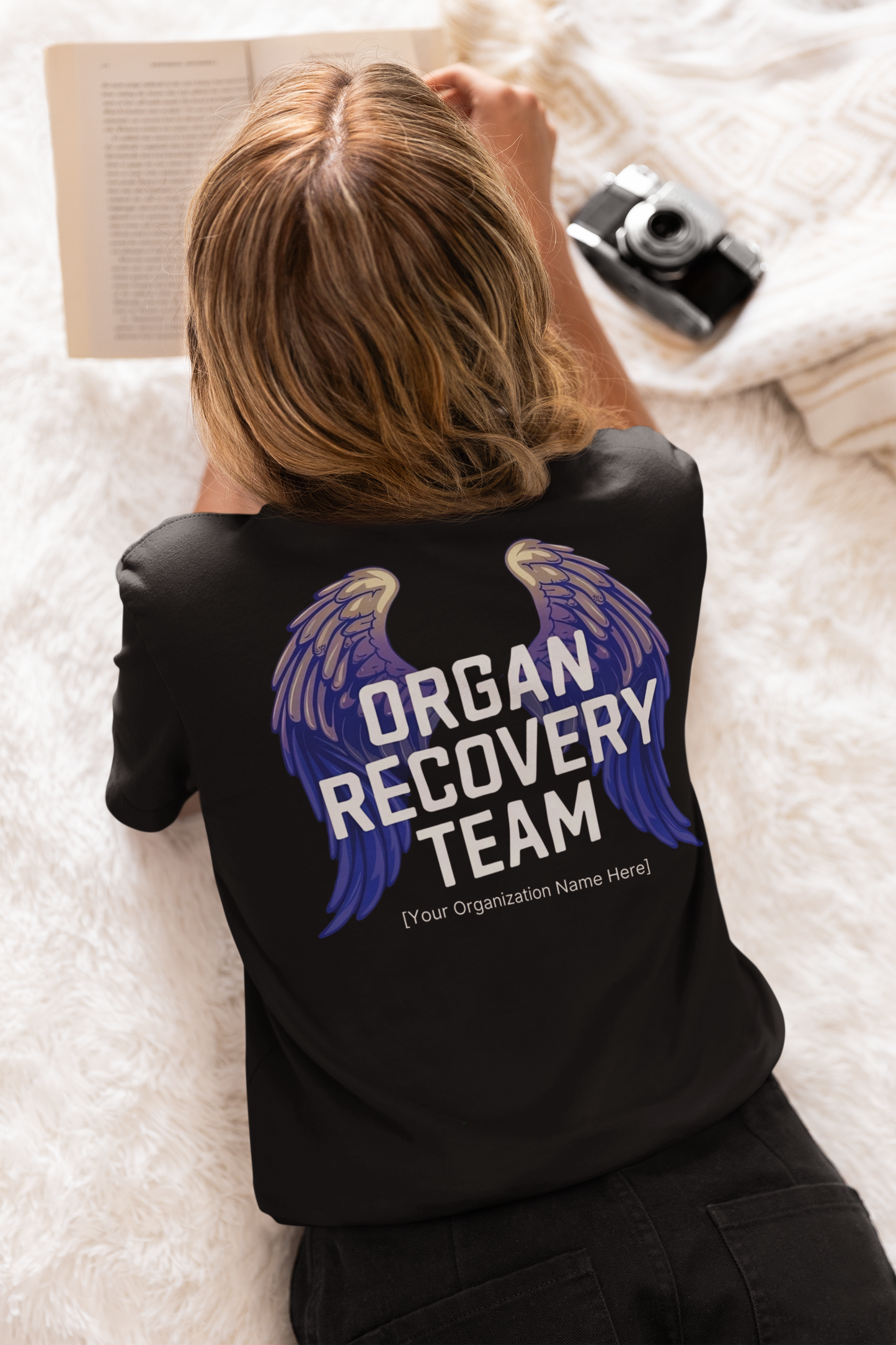 Personalized Organ Recovery Team T Shirt, Angel Wings