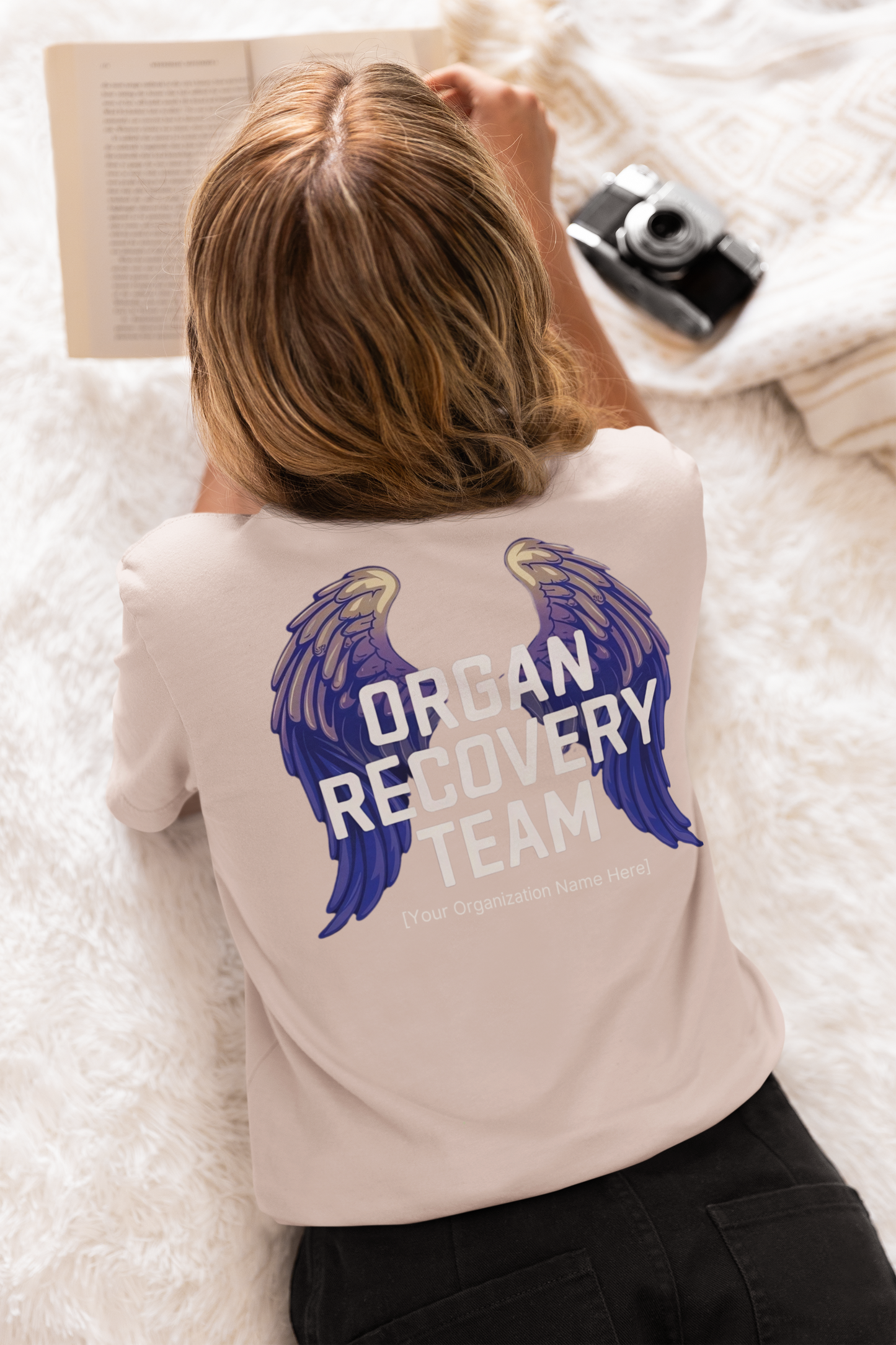 Personalized Organ Recovery Team T Shirt, Angel Wings