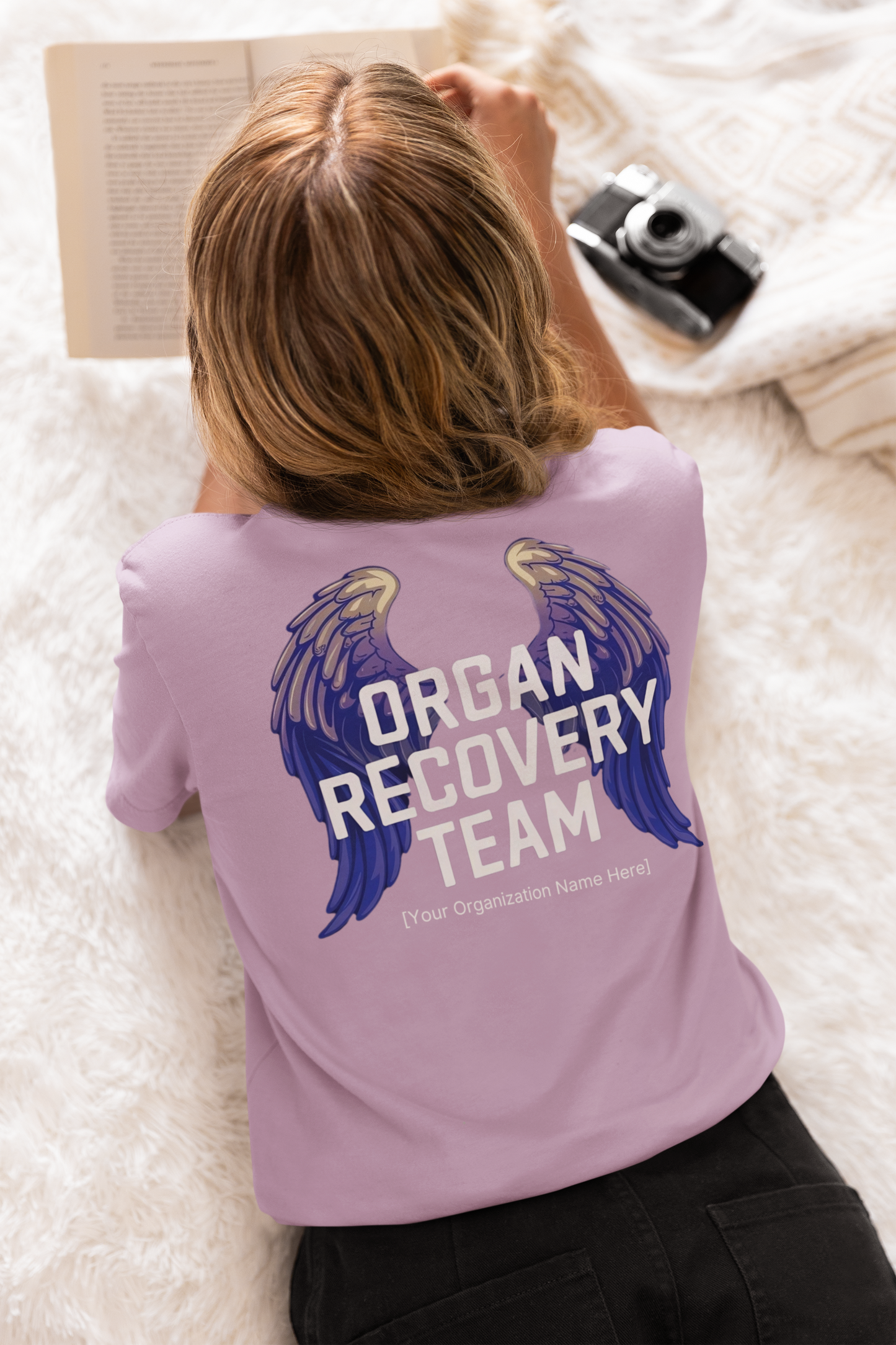 Personalized Organ Recovery Team T Shirt, Angel Wings