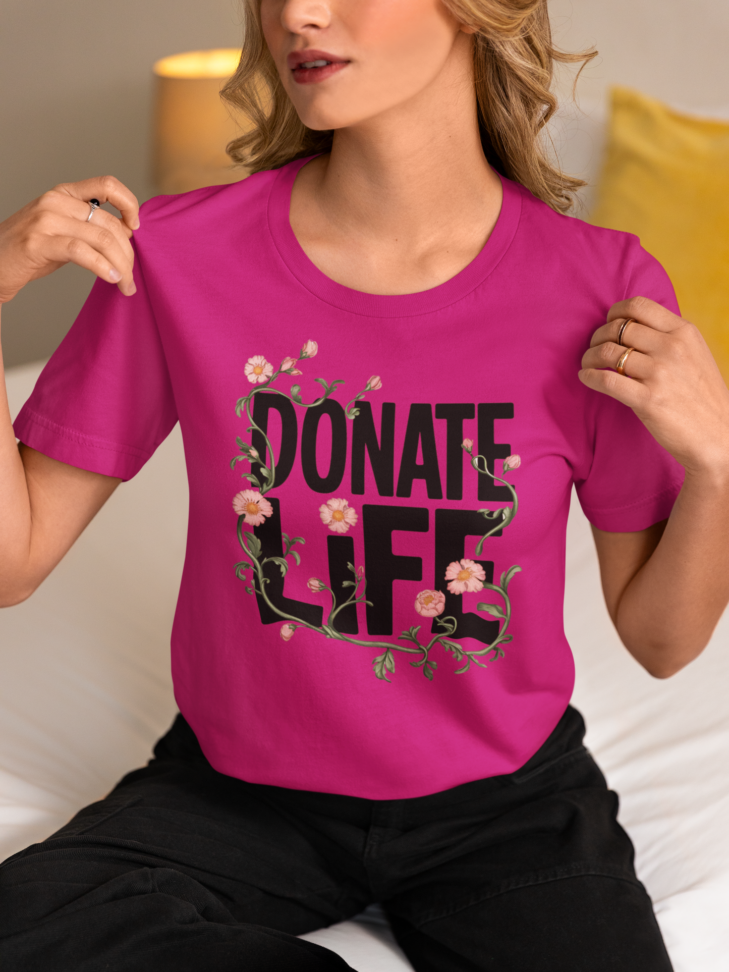 Floral Donate Life Shirt, Organ Donation T Shirt