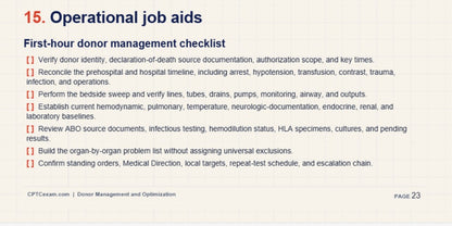 Donor Management & Optimization — CPTC Study Guide | 2026 Edition