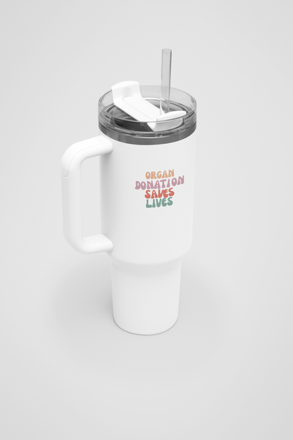 Organ Donation Saves Lives, Insulated 40oz Travel Mug