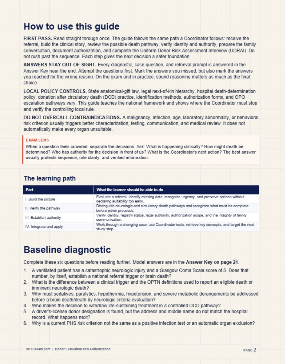 Donor Identification & Referral - Study Guide- (2026 Edition)