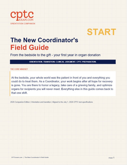 Field Guide for the New Organ Procurement Coordinator