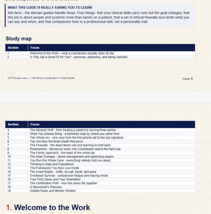 Field Guide for the New Organ Procurement Coordinator