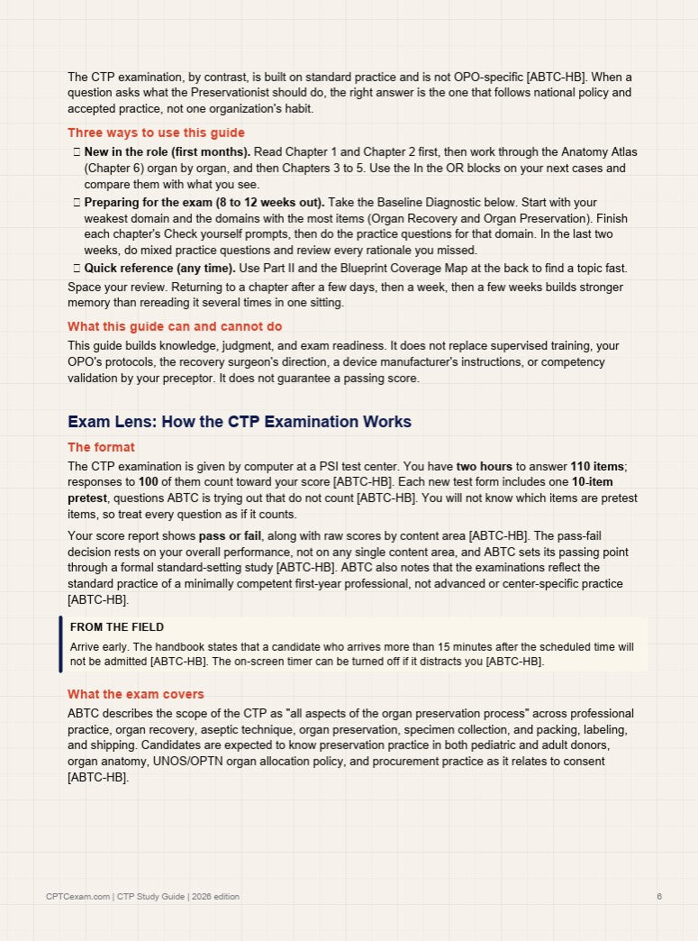 CTP Exam Study Guide: A Field Guide for New Organ Preservationists