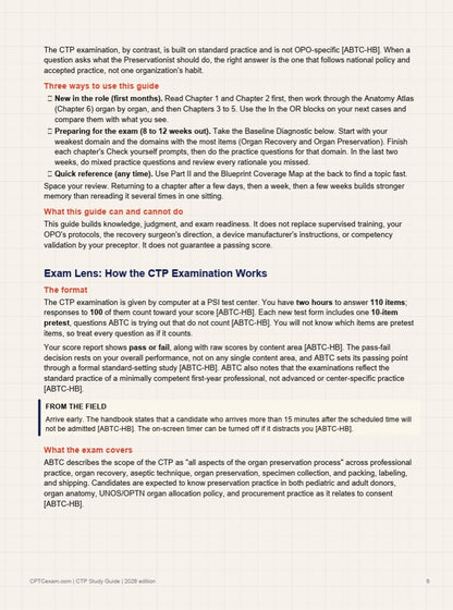 CTP Exam Study Guide: A Field Guide for New Organ Preservationists