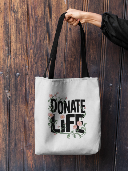 Floral Donate Life Tote Bag