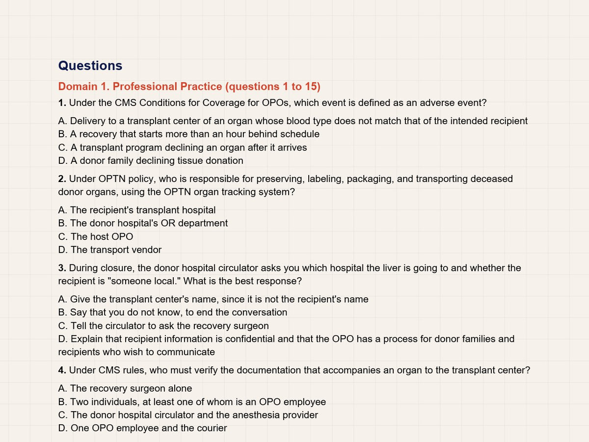 CTP Exam Study Guide: A Field Guide for New Organ Preservationists