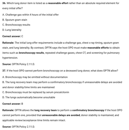 Donor Management and Optimization (Part 1) - Testing and Suitability - 50 CPTC Practice Questions (July 2026 Edition)