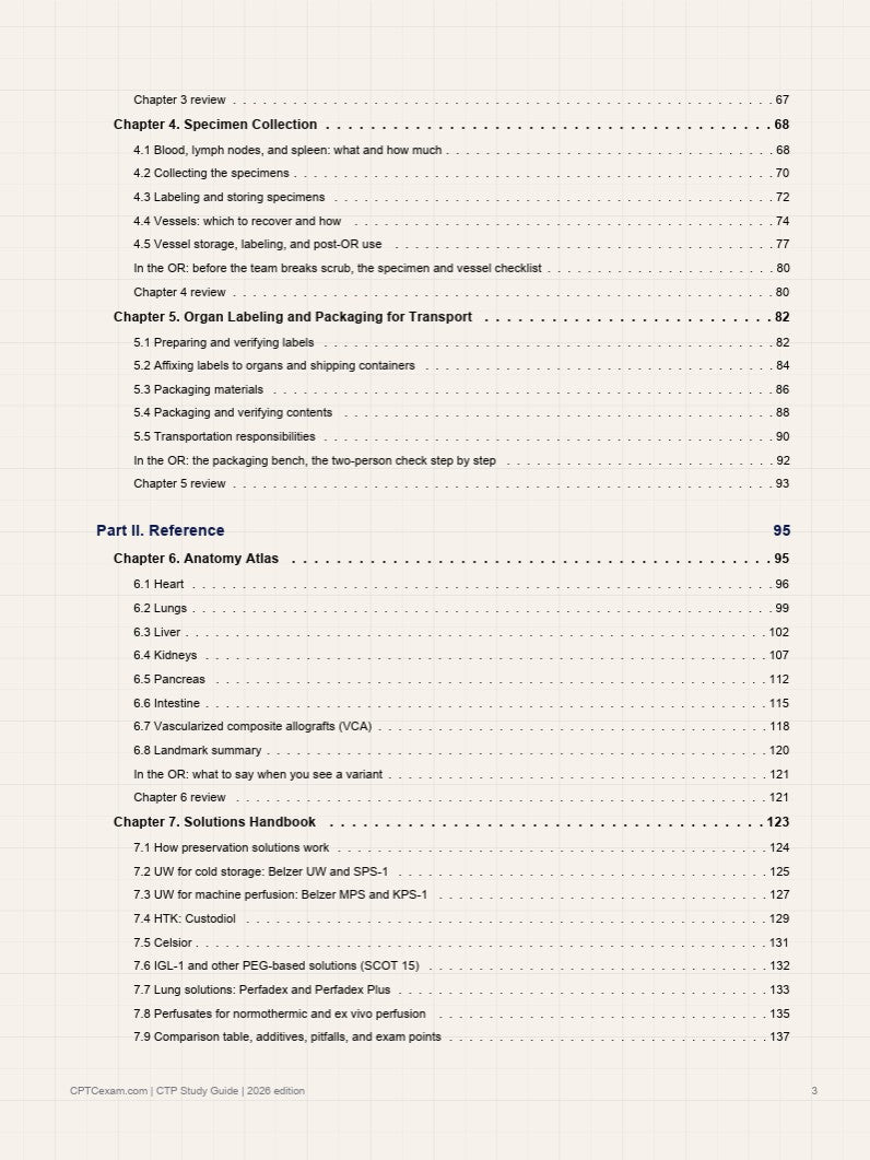 CTP Exam Study Guide: A Field Guide for New Organ Preservationists